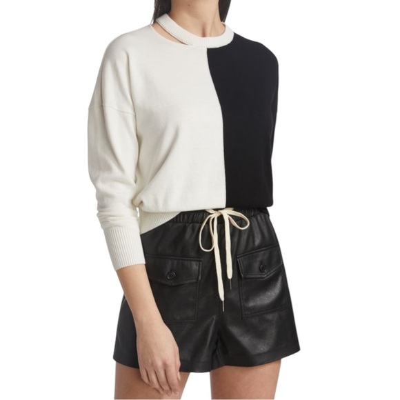 n:PHILANTHROPY Sweaters - N: Philanthropy The York Color Block Sweater Size Black White NWT Lightweight